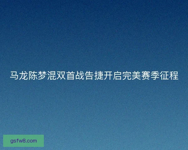 马龙陈梦混双首战告捷开启完美赛季征程